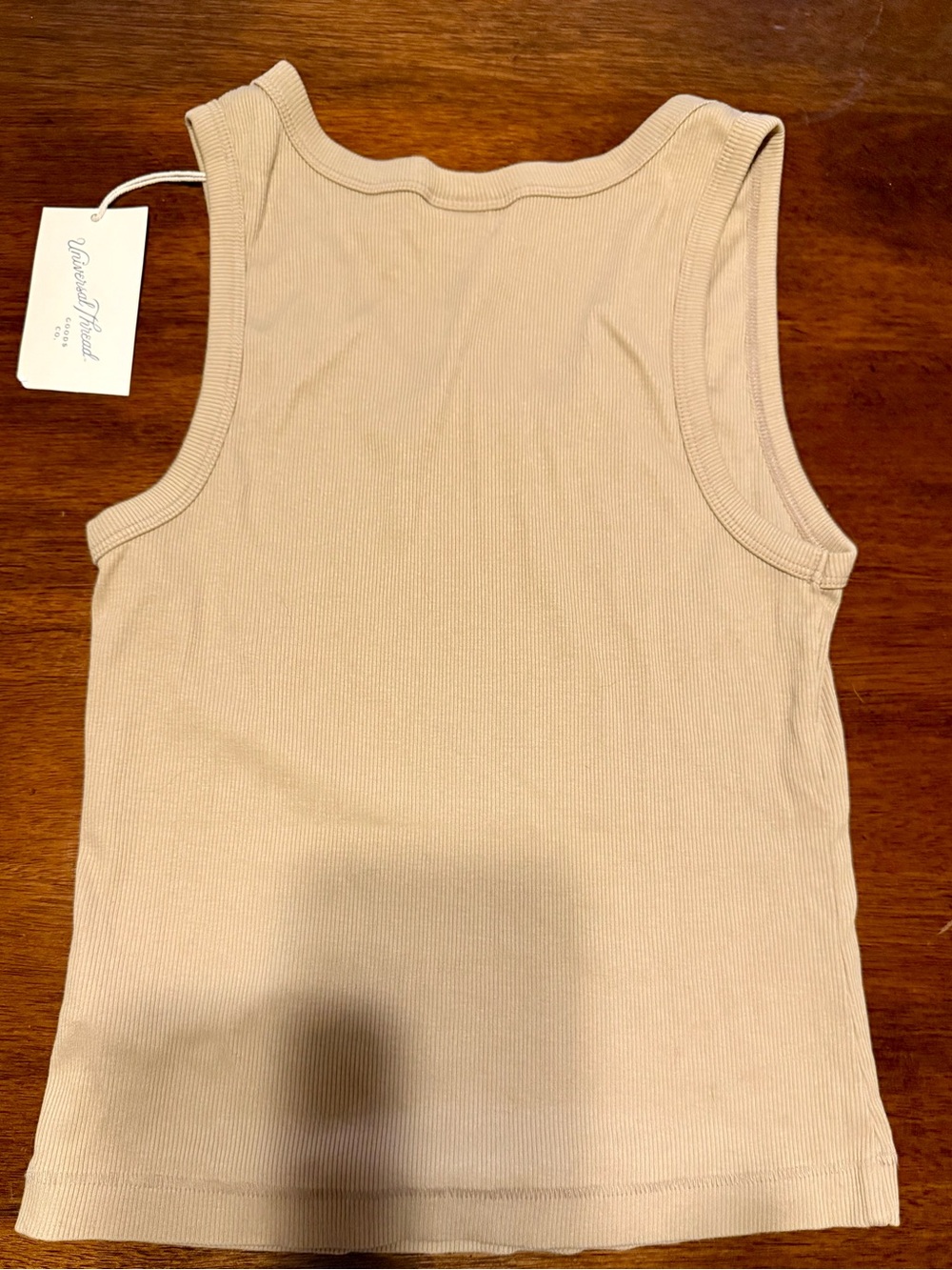 Universal Thread Ribbed Tank Top in Beige - Picture 4 of 4